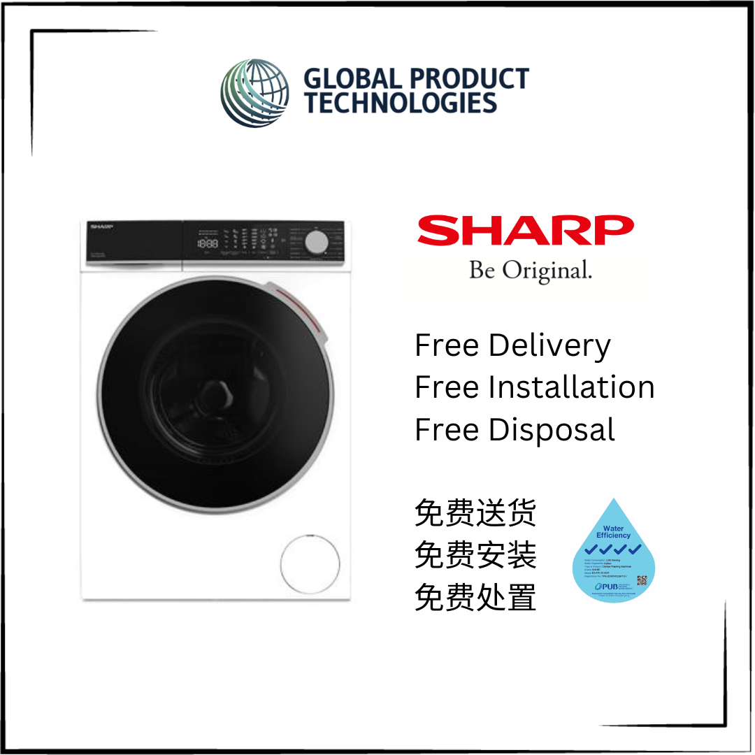 SHARP ES-FW1014SW 12KG FRONT LOAD WASHING MACHINE