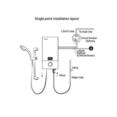 TOSHIBA DSK33ES5SW INSTANT DIGITAL WATER HEATER WITH LED