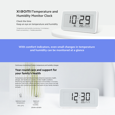 XIAOMI MI TEMPERATURE AND HUMIDITY MONITOR CLOCK