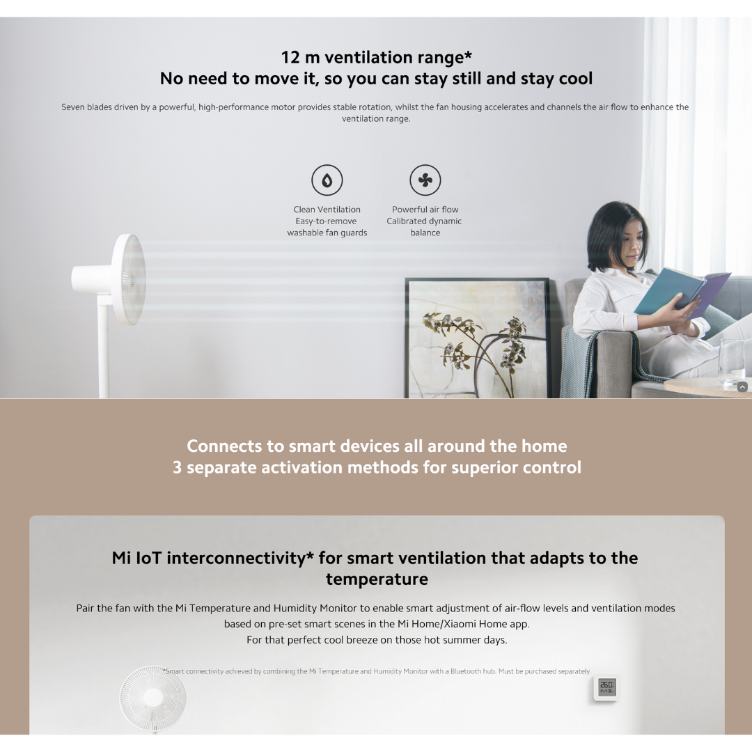 XIAOMI MI SMART STANDING FAN 2 LITE