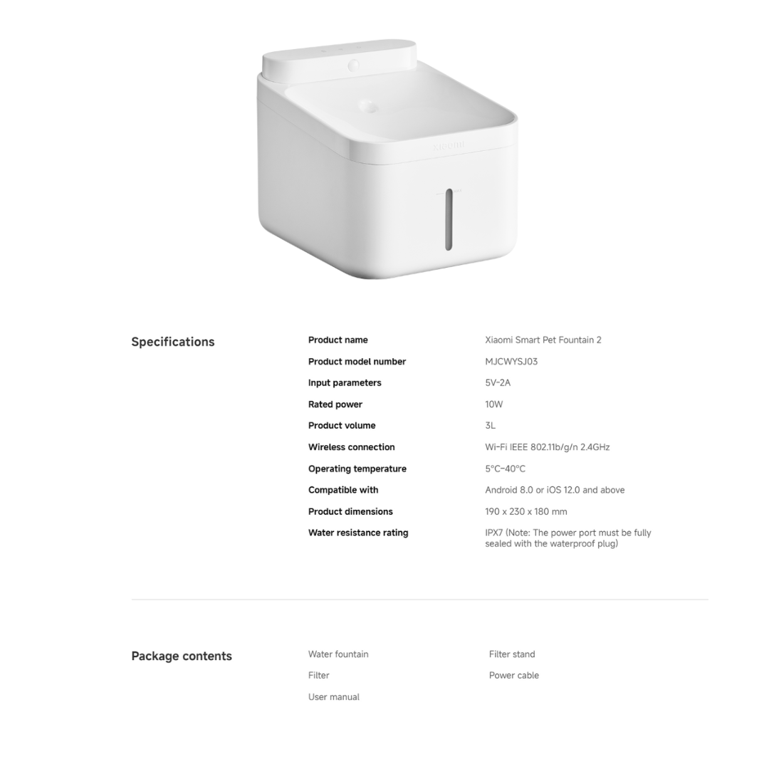 XIAOMI SMART PET FOUNTAIN 2