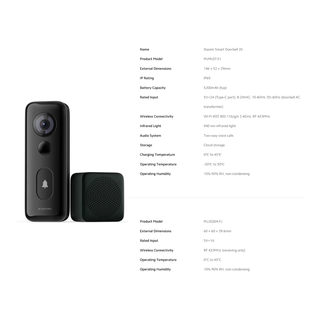 XIAOMI SMART DOORBELL 3S